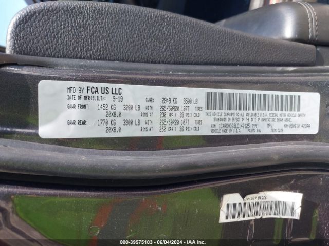 1C4RDHDG9LC142125 Dodge Durango Gt Rwd