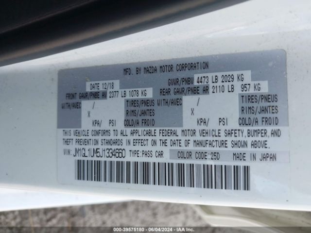 JM1GL1UM5J1334660 Mazda Mazda6 Sport