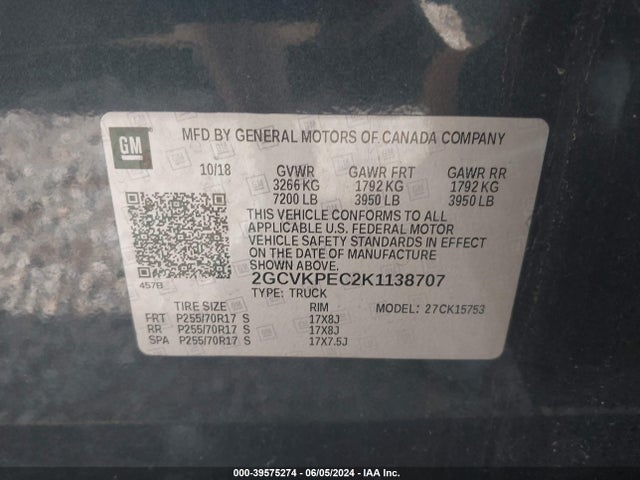 Chevrolet Silverado 1500 Ld Lt 2019 2GCVKPEC2K1138707 Image 9