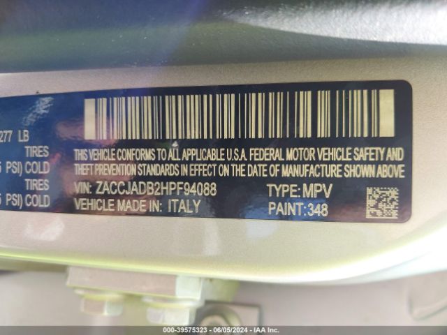 ZACCJADB2HPF94088 Jeep Renegade Limited Fwd