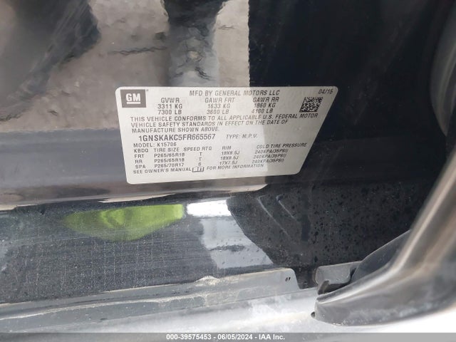 Chevrolet Tahoe Ls 2015 1GNSKAKC5FR665567 Image 9