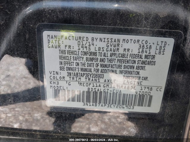 Nissan 2014 2014 3N1AB7AP3EY206903 Image 20