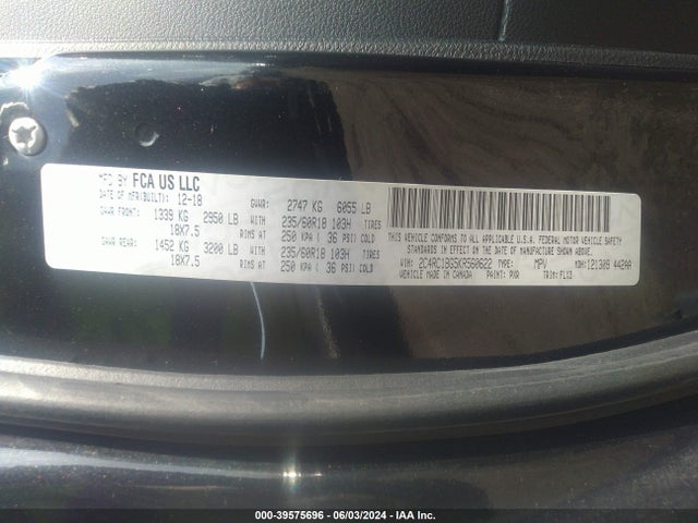 2C4RC1BG5KR560622 Chrysler Pacifica Touring L