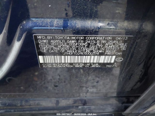 JTHCF1D29E5000374 Lexus IS 250