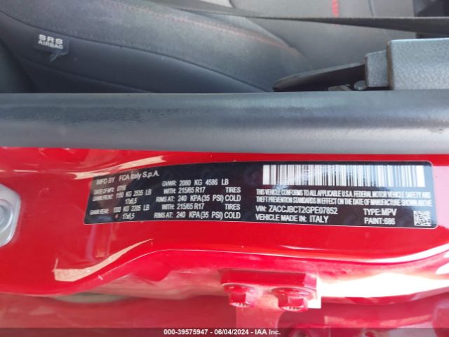 ZACCJBCT2GPE07852 Jeep Renegade Trailhawk