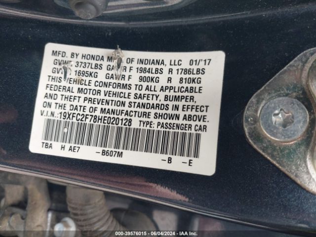 19XFC2F78HE020128 Honda CIVIC EX