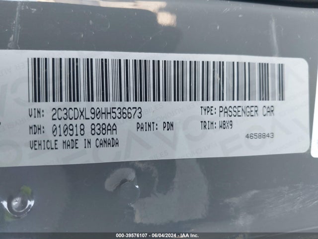 Dodge Charger Srt Hellcat Rwd 2017 2C3CDXL90HH536673 Image 9
