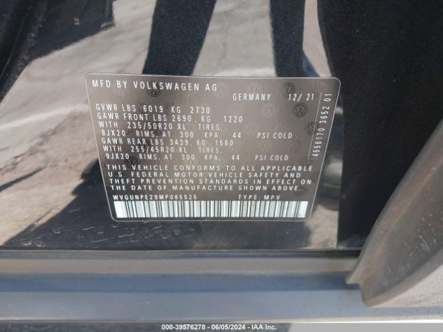 WVGUNPE29MP065525 Volkswagen Id.4 Awd Pro S