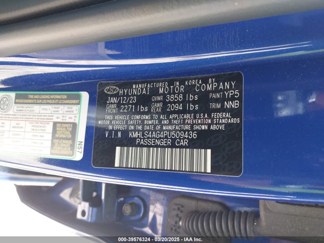 Hyundai ELANTRA SEL 2023 KMHLS4AG4PU509436 Image 9