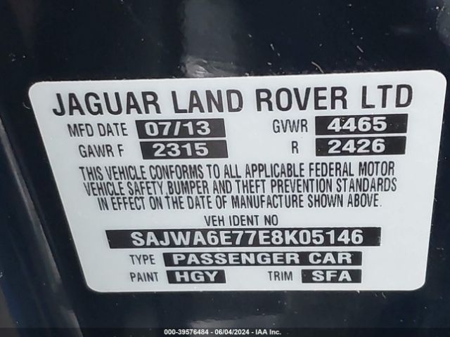 SAJWA6E77E8K05146 Jaguar F-Type