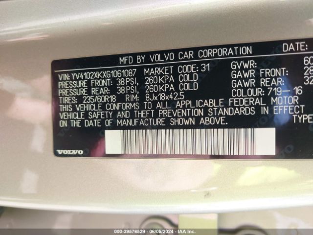 YV4102XKXG1061087 Volvo Xc90 T5 Momentum