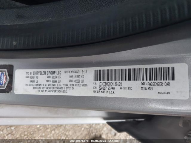 1C3CCBBG8EN106169 Chrysler 200 Touring