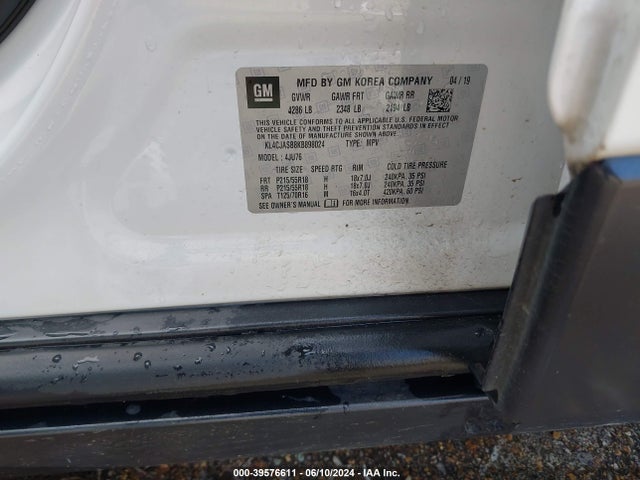 KL4CJASB8KB898024 Buick Encore Fwd Preferred
