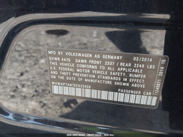 WVWAP7AN7EE532908 Volkswagen Cc 2.0t R-line