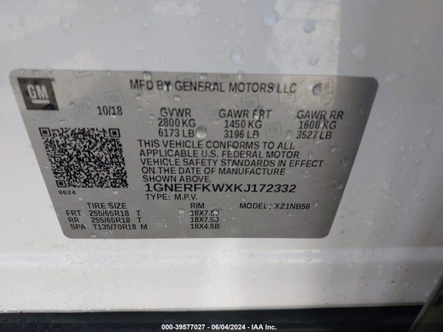 Chevrolet Traverse Ls 2019 1GNERFKWXKJ172332 Image 9