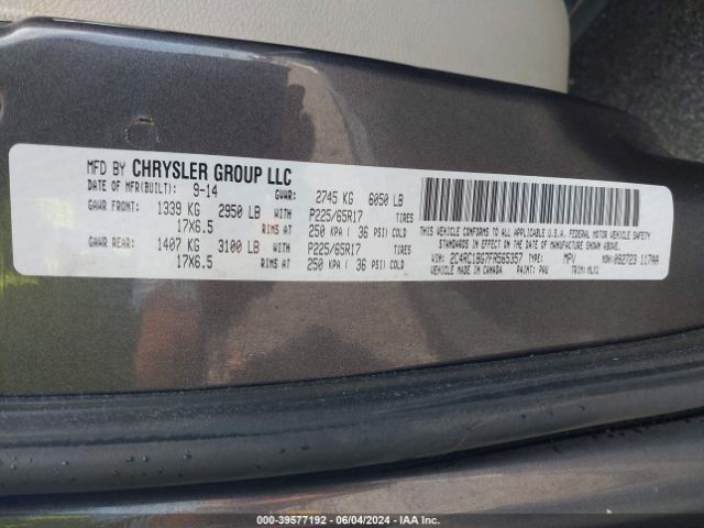 2C4RC1BG7FR565357 Chrysler Town & Country Touring