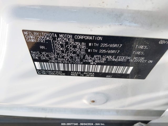 Toyota RAV4 LE 2017 JTMZFREV8HJ710364 Image 9