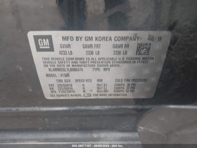 KL4MMDSL1LB086474 Buick Encore Gx Fwd Select