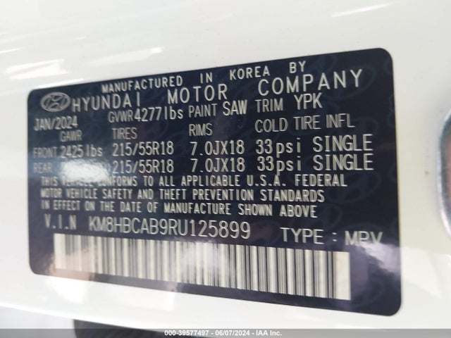 Hyundai Kona Sel 2024 KM8HBCAB9RU125899 Image 9