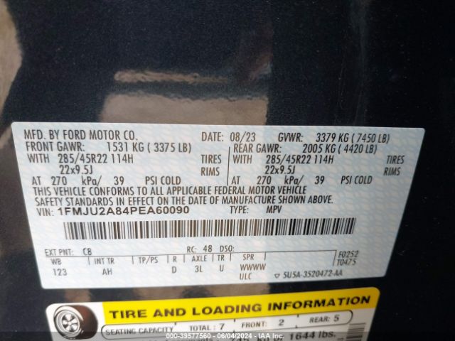1FMJU2A84PEA60090 Ford Expedition Limited