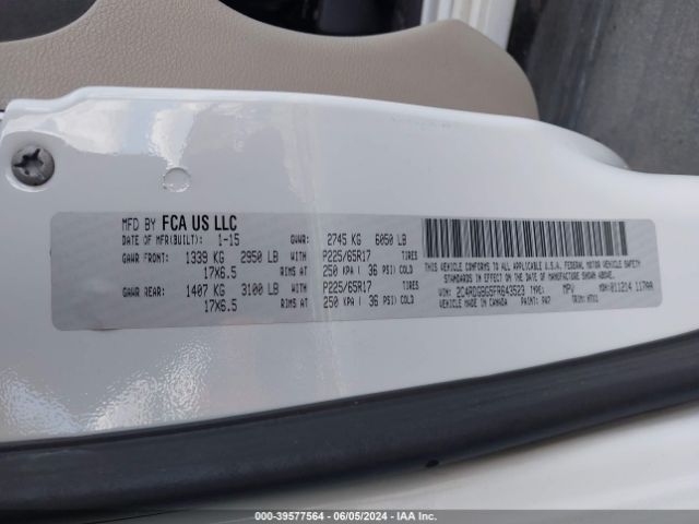 2C4RDGBG5FR643523 Dodge Grand Caravan Se