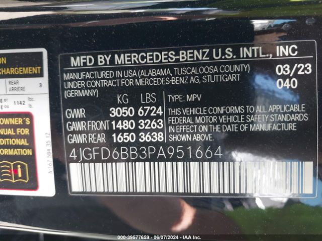 4JGFD6BB3PA951664 Mercedes-Benz Amg Gle 53 Coupe 4matic