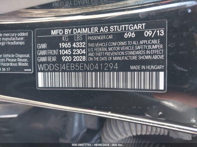 WDDSJ4EB5EN041294 Mercedes-Benz CLA 250
