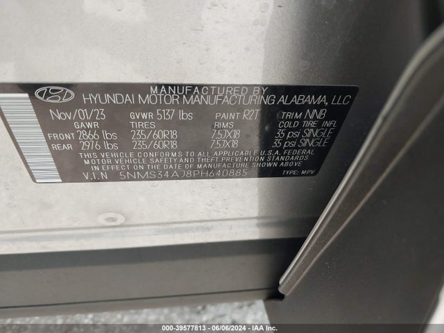 Hyundai Santa Fe Sel 2023 5NMS34AJ8PH640885 Image 9