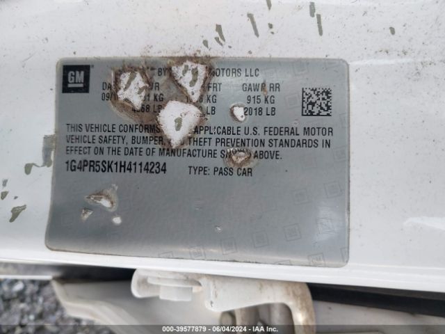 1G4PR5SK1H4114234 Buick Verano Sport Touring