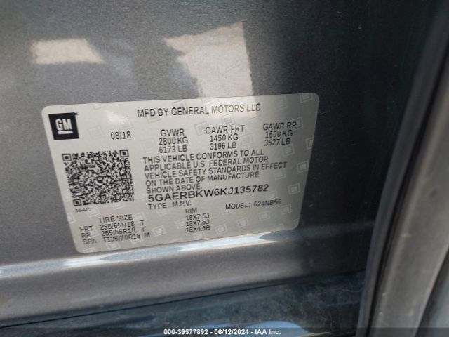 5GAERBKW6KJ135782 Buick Enclave Fwd Essence