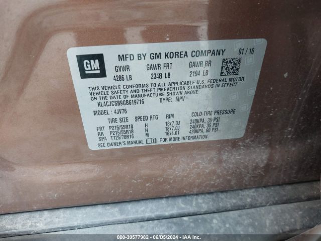 KL4CJCSB9GB619716 Buick Encore Leather