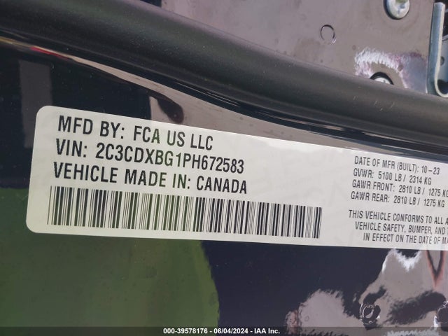 Dodge Charger Sxt 2023 2C3CDXBG1PH672583 Image 9