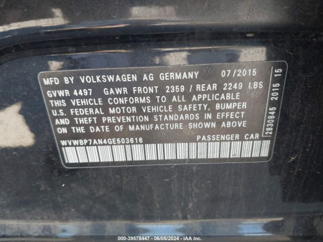 WVWBP7AN4GE503616 Volkswagen Cc 2.0t R-line