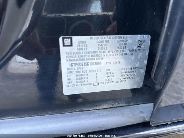 1GTP6DE15G1313894 GMC CANYON SLT