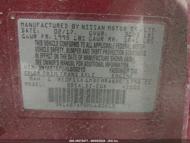 Nissan SENTRA SV 2017 3N1AB7AP0HL680213 Image 9