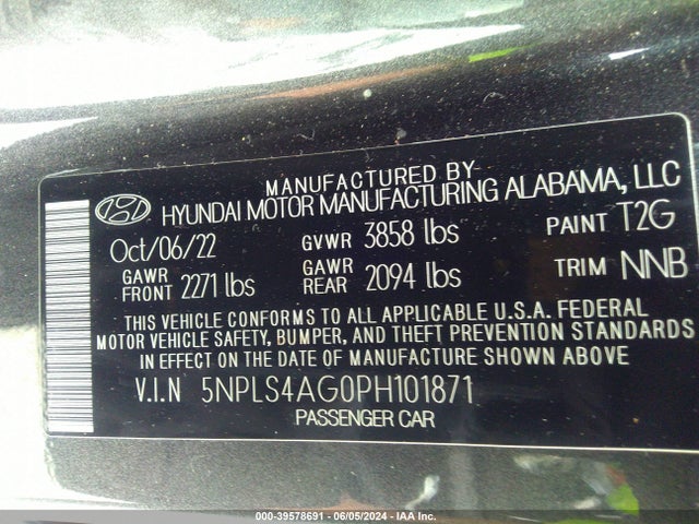 Hyundai ELANTRA SEL 2023 5NPLS4AG0PH101871 Image 9