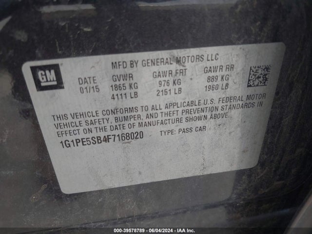 Chevrolet Cruze 2lt Auto 2015 1G1PE5SB4F7168020 Image 9