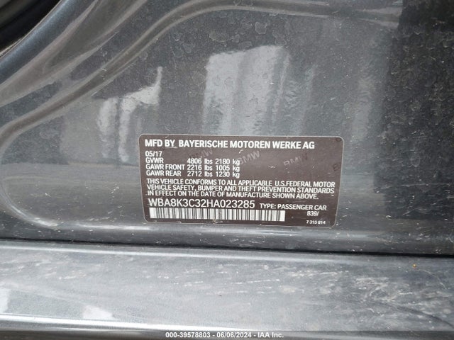 WBA8K3C32HA023285 BMW 330i Xdrive