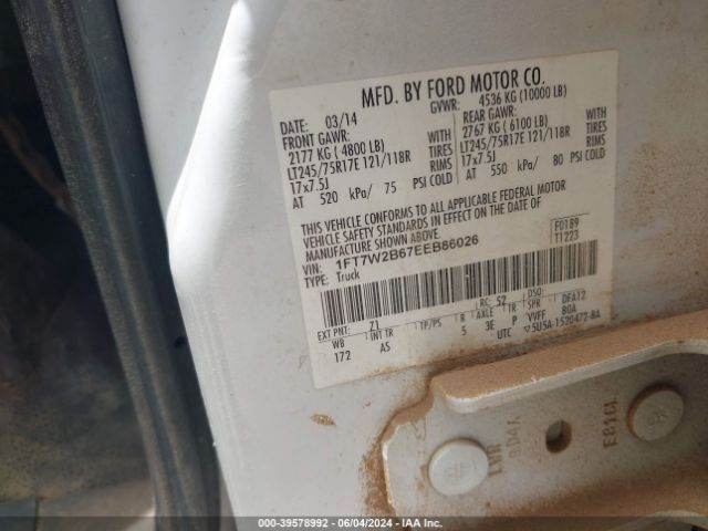 1FT7W2B67EEB86026 Ford F-250 Xl