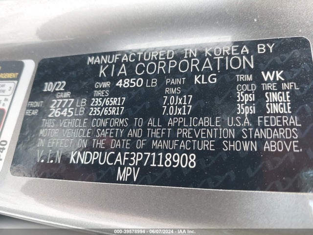 KIA Sportage Lx 2023 KNDPUCAF3P7118908 Image 9