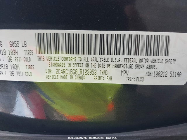 2C4RC1BG8LR123053 Chrysler Pacifica Touring L