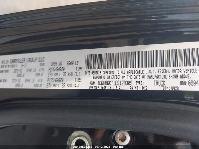 RAM 1500 Express 2014 1C6RR6KT1ES129309 Image 9