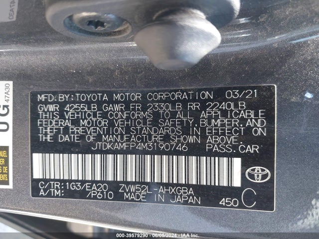 Toyota Prius Prime Limited 2021 JTDKAMFP4M3190746 Image 9