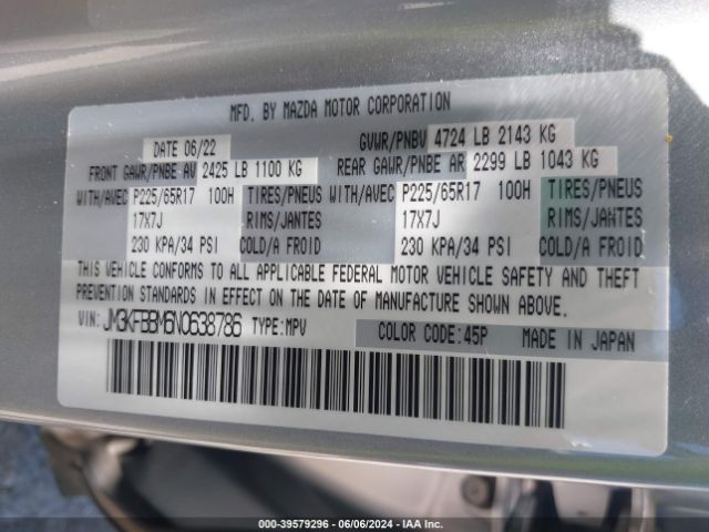 JM3KFBBM6N0638786 Mazda Cx-5 2.5 S Select