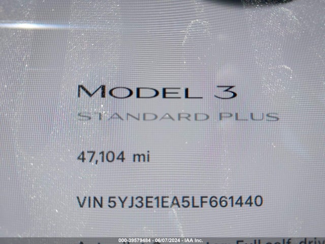 Tesla MODEL 3 2020 5YJ3E1EA5LF661440 Image 7