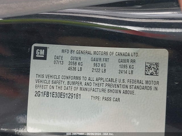 Chevrolet Camaro 1lt 2014 2G1FB1E30E9129181 Image 9