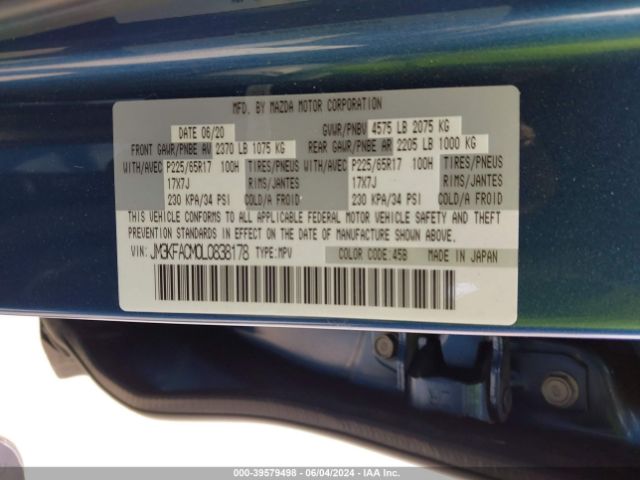 JM3KFACM0L0838178 Mazda Cx-5 Touring