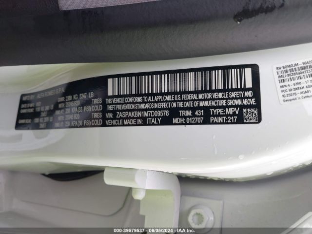 ZASPAKBN1M7D09576 Alfa Romeo Stelvio Ti Awd