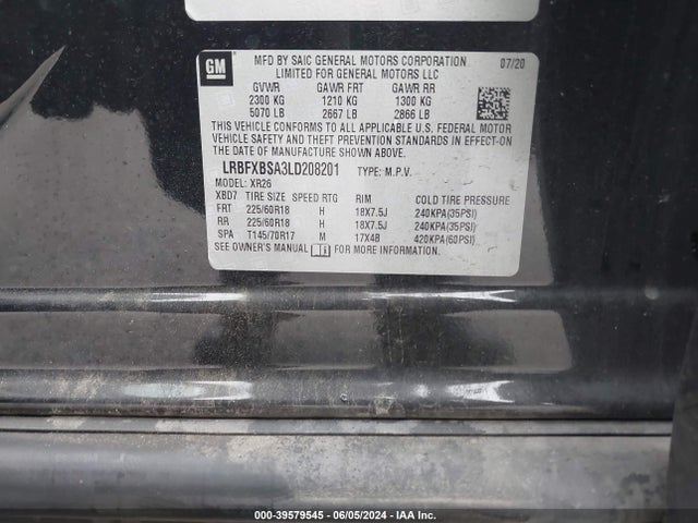 Buick Envision Fwd Preferred 2020 LRBFXBSA3LD208201 Image 9