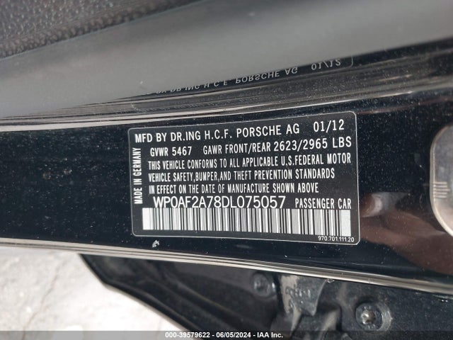 2013 PORSCHE PANAMERA WP0AF2A78DL075057 Photo 8